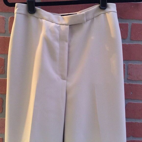 NWT TAHARI Womens Light Tan Creme Beige Lined Straight Leg Career Pants Sz 2 - Picture 2 of 8